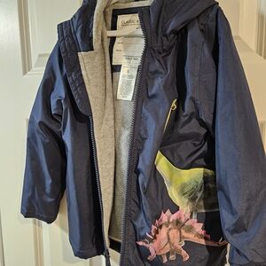 Carter's Classic Kids Dinosaur Windbreaker Jacket - Navy Size Small
